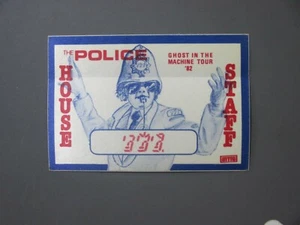 The Police satin cloth backstage pass sticker Ghost In The Machine House Staff ! - Picture 1 of 1