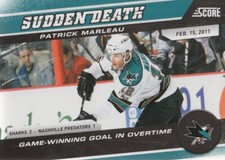 2011-12 Score Hockey Sudden Death #5 Patrick Marleau