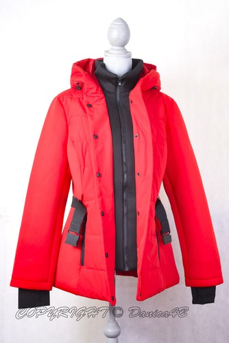 Michael Kors Giacca Tampone Donna Trapuntata Cintura M Rosso