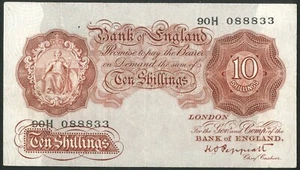 Bank of England, K.O. Peppiatt, 4th period, 10 shillings, (1948), F-VF - Picture 1 of 2