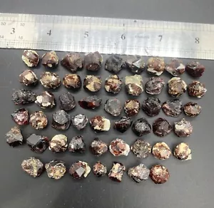 Lotto di 52 pezzi cristalli di granato spessartino 560 carati. - Foto 1 di 9