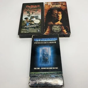 Lot 3 Vintage VHS Syngenor Playroom Birds II Horror Screener Promo Demo Tapes - Imagen 1 de 9