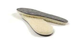 Plantillas de piel de oveja Merino suelas interiores gruesas de fieltro lana natural para zapatos ¡botas! - Imagen 1 de 5