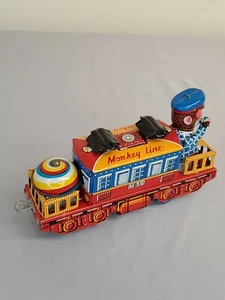 Vintage Monkey Line Tin Toy With Driver Made in Japan B38 - Picture 1 of 11