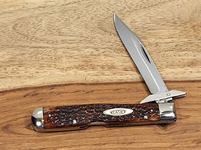 NAVAJA DE BOLSILLO CASE XX/10 DOT 1970 (#6111-1/2L) HUESO ROJO "GUEPARDO" - ¡COMO NUEVA/RARA!! Foto 1 de 4