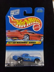 1998 Hot Wheels Tattoo Machines Series 1/4 '57 T-Bird Blue w 3sp #685 Bx - Picture 1 of 2