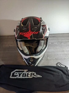 Cyber Helmets UX-25 Motorcycle Helmet w/ Graphics, Gray with Visor & Bag Size L - Picture 1 of 10