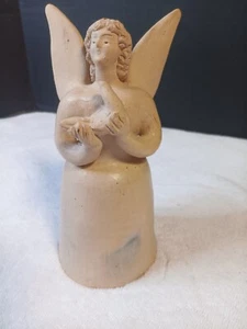 Handmade Guatemala Clay Angel Small Candle Holder Folk Art Pottery Vintage - Picture 1 of 8