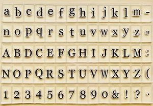 Alphabet Uppercase Lowercase clear stamp set -Journal Planner Craft Scrapbooking - Picture 1 of 5