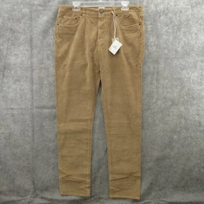 Faherty Men's Chino Pants Size 34 Brown Cotton Corduroy Stretch Straight Leg New - Image 1 of 4