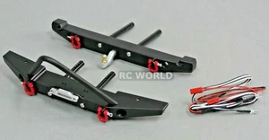 Für Traxxas TRX-4 vorne + hinten METALL STOßSTANGE Bull Nose Aluminium LED + AHK - Bild 1 von 12