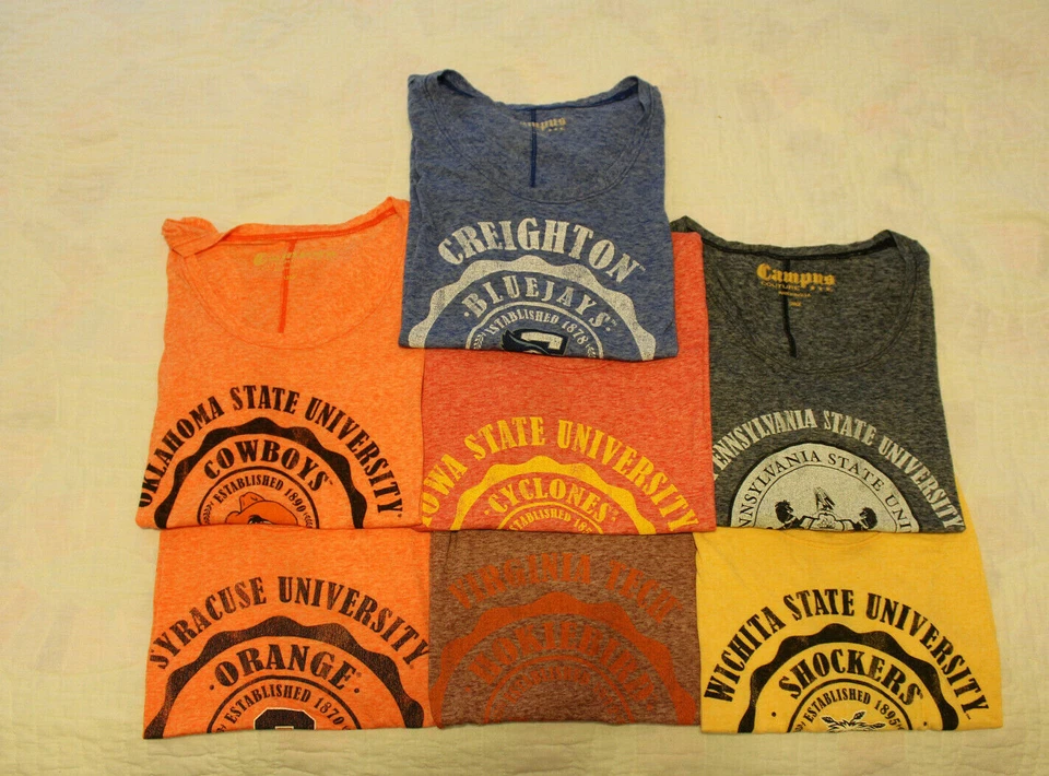 NWT Womens NCAA Campus Couture S/S Heathered Tee T-Shirt Multiple Teams & Sizes! - Image 1 of 1