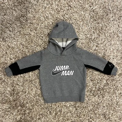 Sudadera con capucha polar Nike Air Jordan Jumpman Swoosh bebé niño pequeño 18 meses gris Foto 1 de 4