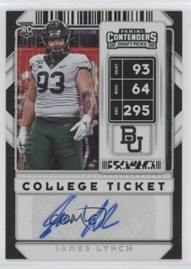 2020 Panini Contenders Draft Picks College Ticket /10 James Lynch Rookie Auto RC
