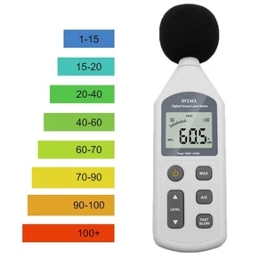 LCD Digital Sound Level Meter 30~130 dB Decibel Data Logger Noise Measurement - Picture 1 of 10