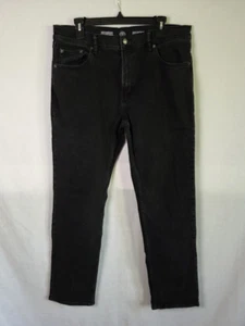 St Johns Bay Mens Comfort Stretch Denim Slim Straight Jeans Black Size 34x32 - Picture 1 of 4