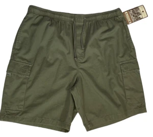 Bugle Boy Cargo Pocket Shorts Men's Size 2XL Green Drawstring Elastic Waist NWT - Picture 1 of 7