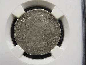 1783 MO FF Mexico 2 Reale El Cazador Shipwreck NGC Genuine - Picture 1 of 4