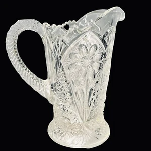 Vintage Heavy EAPG “Cosmos” Pitcher Imperial Glass Co. Ohio circa 1950s - Picture 1 of 3