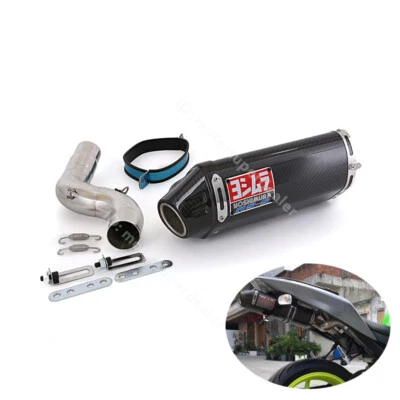 Silenciador de tubo de escape de carbono para Kawasaki Ninja ZX6R ZX636 2004-2008 Foto 1 de 4