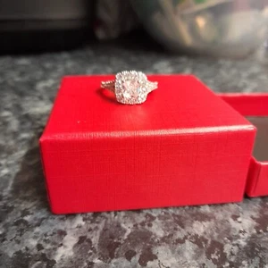 Precioso anillo de cóctel de plata de ley talla O - Imagen 1 de 3