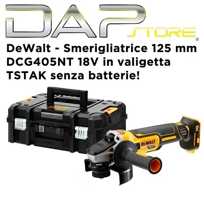DEWALT - Smerigliatrice angolare 125 mm 18V cod. DCG405NT - TRASPORTO INCLUSO! - Immagine 1 di 3