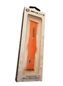 Miami Hurricanes Soar Tech Silicone Band for Apple Watch 38/40/41mm NCAA NWT - Picture 1 of 3