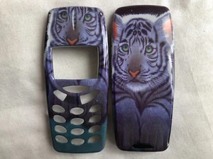 Nokia 3310 Hülle Shell Vintage Y2K 2000er weiß Tiger Katze Tier Naturblau alt - Bild 1 von 22