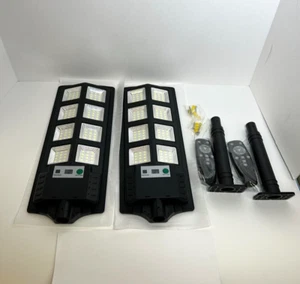 10000LM 6500K LED Solar Street Light Security Lamp Dusk-to-Dawn Spensor - Picture 1 of 1