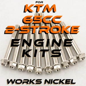 Kit de pernos de motor de níquel Works para KTM 65 SX y XC | niquelado con aspecto de titanio - Imagen 1 de 12