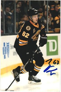Zach Trotman Autographed 4x6 Color Photo Boston Bruins #62 Alternate C