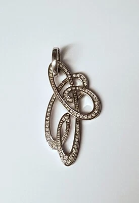 Pierre Lang Anhänger rhodiniert mit weißen Steinen  - Bild 1 von 3