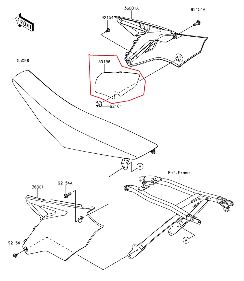 ПОДЛИННЫЙ OEM KAWASAKI БОКОВАЯ ПАНЕЛЬ ТЕПЛОЗАЩИТНЫЙ ЭКРАН НАКЛЕЙКА KX250F 19-20 KX450F 16-18  - Изображение 1 из 1