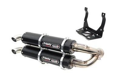 Trinity Racing Stage 5 Exhaust Can-Am X3 Dual Slip On Black TR-4160S-BK - Image 1 of 3