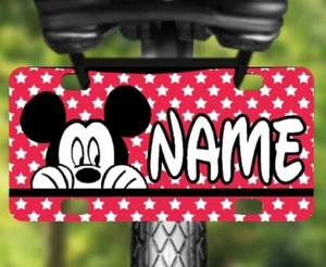 MICKEY MOUSE #4 MINI LICENSE PLATE Name Personalized for Kids Bikes Wagon Walls - Picture 1 of 8