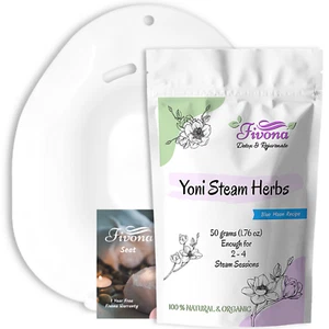 Yoni Steam Kit - 2 in 1 Bundle - Seat with Fivona All-Natural Yoni Steam Herbs - Picture 1 of 20