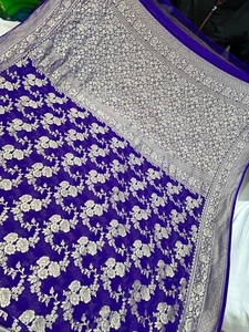 indian pakistani bollywood designer sarees 100% silk chiffon Georgette premium l - Picture 1 of 1