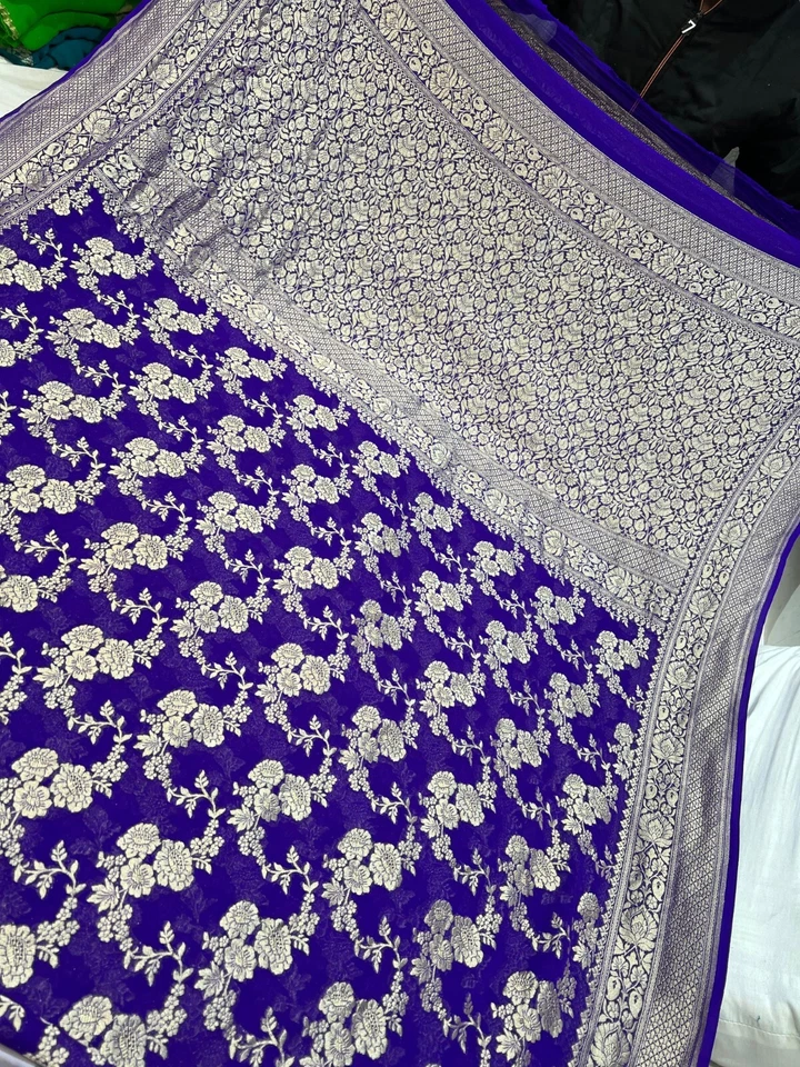 indian pakistani bollywood designer sarees 100% silk chiffon Georgette premium l - Image 1 of 1