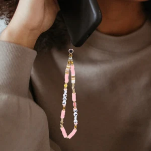 2 Pcs Handykette Mobiltelefonseil Fräulein Lanyard Perlen Dekoratives - Zdjęcie 1 z 12