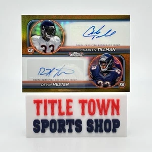 Charles Tillman Devin Hester 2024 Topps Chrome #DA-CHI Dual Gold Auto /50 Bears - Picture 1 of 2