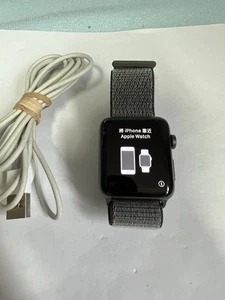 Apple Watch Series 3 42mm GPS Aluminum Black Sport Band Unlocked - Picture 1 of 6