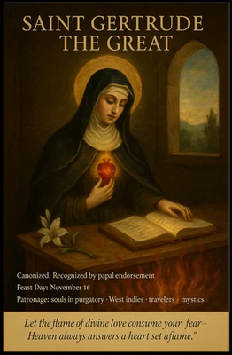 Póster de Santa Gertrudis la Gran Herencia Religiosa Foto 1 de 4