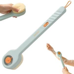 ^Spazzola da bagno manico lungo capelli morbidi automatica liquida bagno corpo bagno - Foto 1 di 21