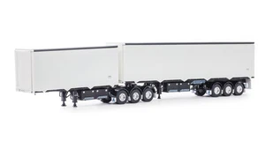1:50 Eziliner B-Double Trailer Set -- White/Black -- Drake Truck ZT09215 - Picture 1 of 8