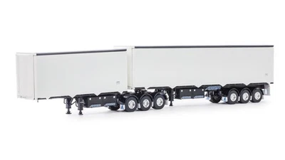 1:50 Eziliner B-Double Trailer Set -- White/Black -- Drake Truck ZT09215 - Image 1 of 4
