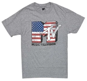 Camiseta MTV Music Television Talla S-3XL Bandera de Estados Unidos Mercancía Auténtica - Imagen 1 de 7