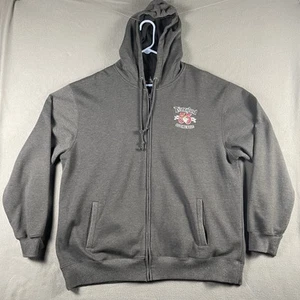Disney Parks Sweater 2XL Gray Fleece 55' Grumpy Dwarf Full Zip Hoodie Disneyland - Picture 1 of 8