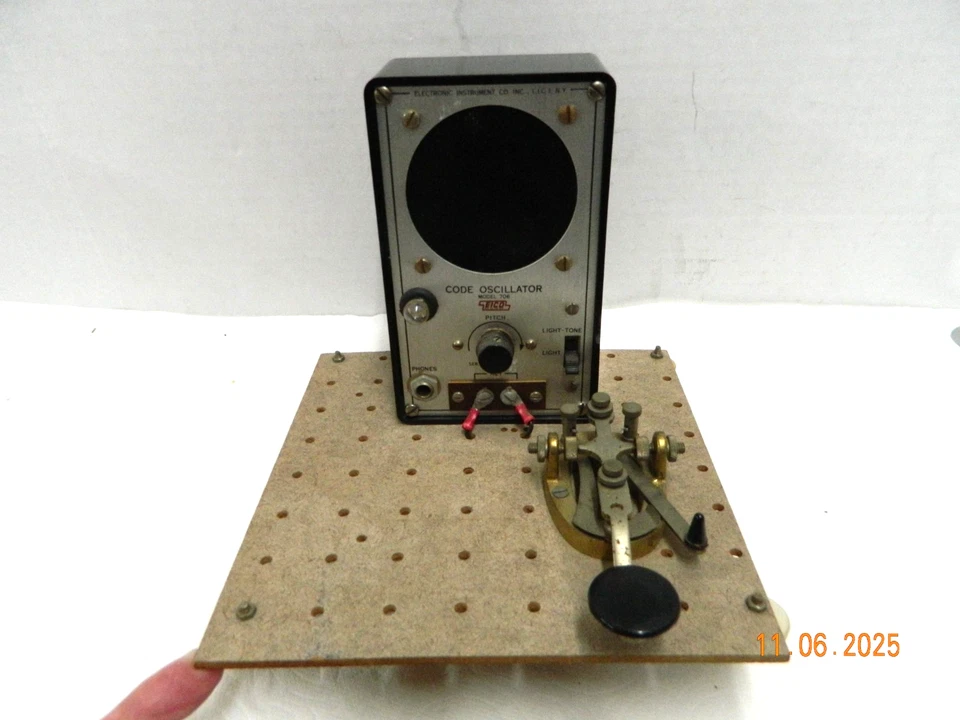 Vintage Eico 706 Code Practice Oscillator With  Telegraph Key - Image 1 of 4
