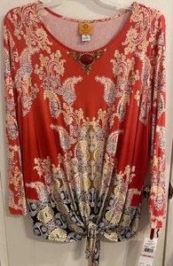 Ruby Rd. Damen 2X Mehrfarbig Langarm Strick Bluse Verziert Oberteil - Bild 1 von 7