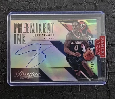 Panini Prestige 2014-15 Preeminent Ink Jeff Teague Autograph /175 Atlanta Hawks - Image 1 of 2